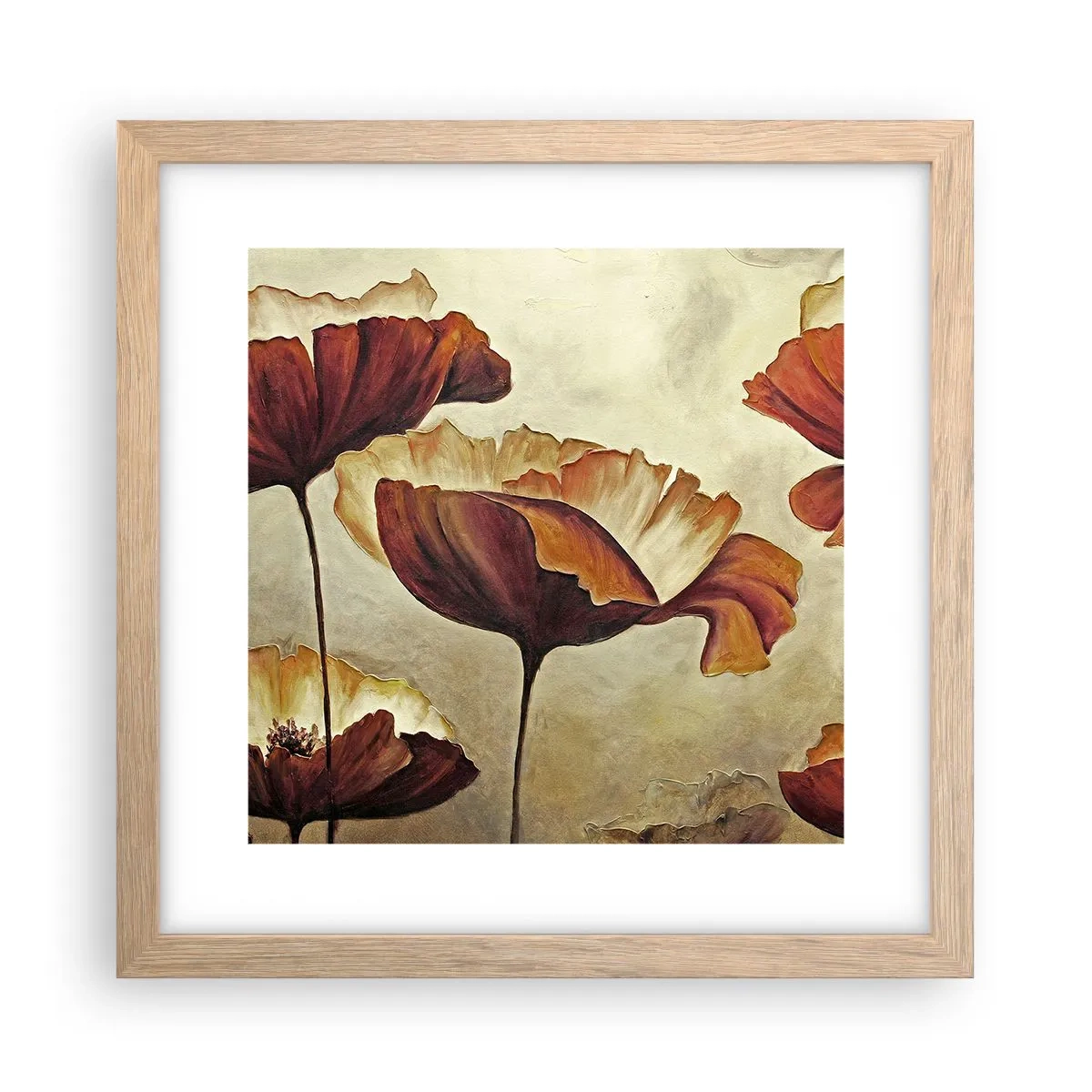 Poster în ramă de stejar deschis - Lunca - 30x30 cm