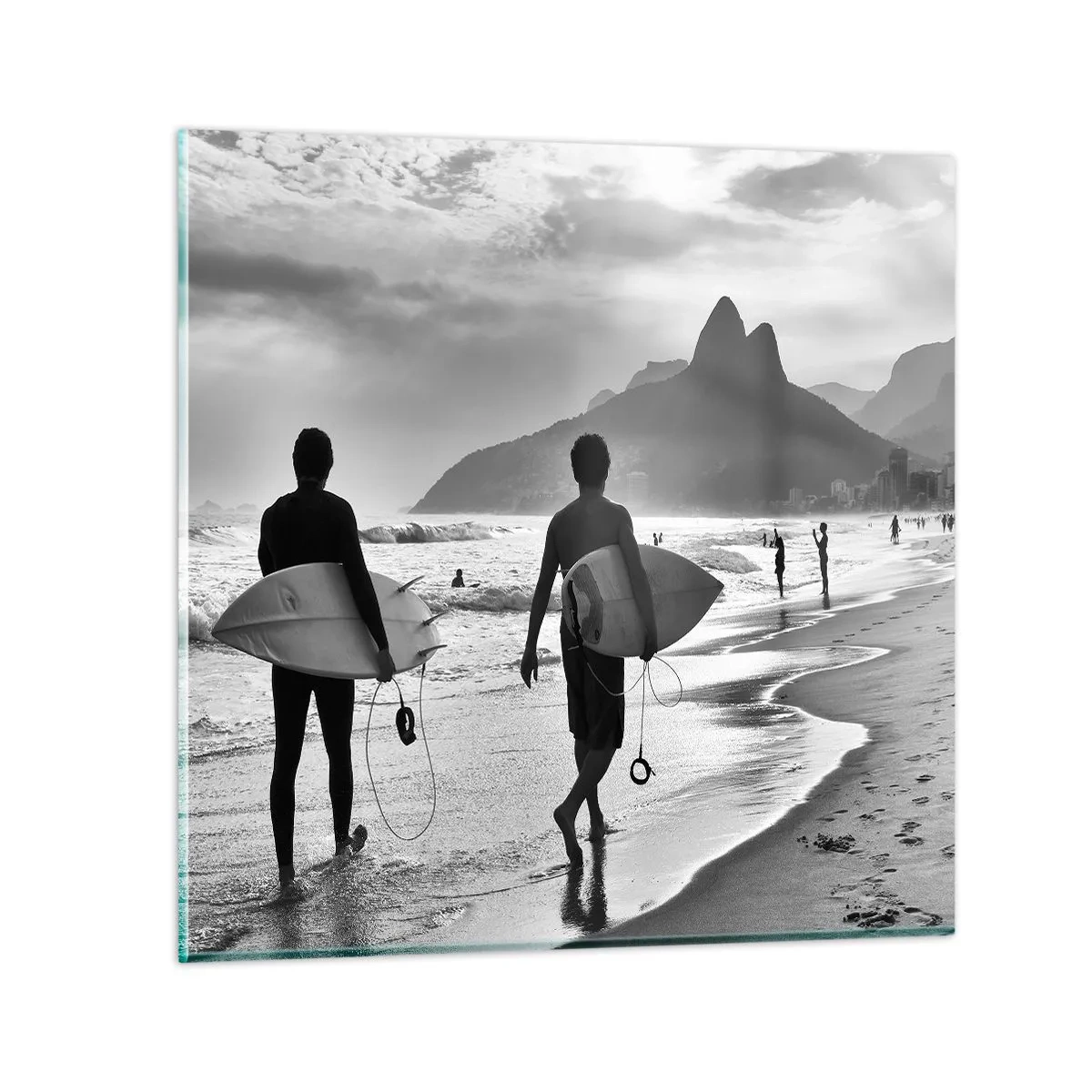 Tablou pe sticlă - Samba pentru un val - 30x30 cm