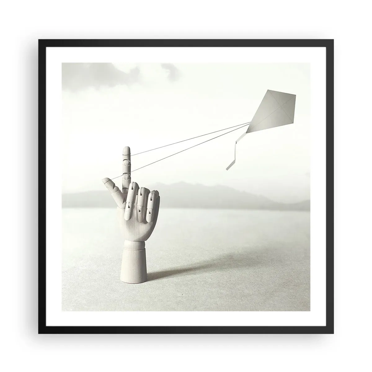 Poster în ramă neagră - Încercare de forță - 60x60 cm