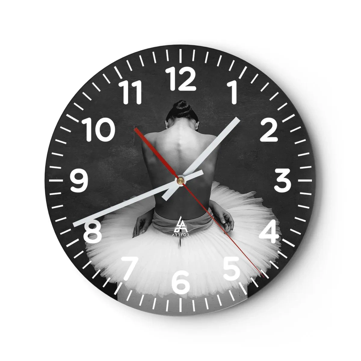 Ceas de perete - Ceas pe sticlă - Chiar înflorește - 30x30 cm