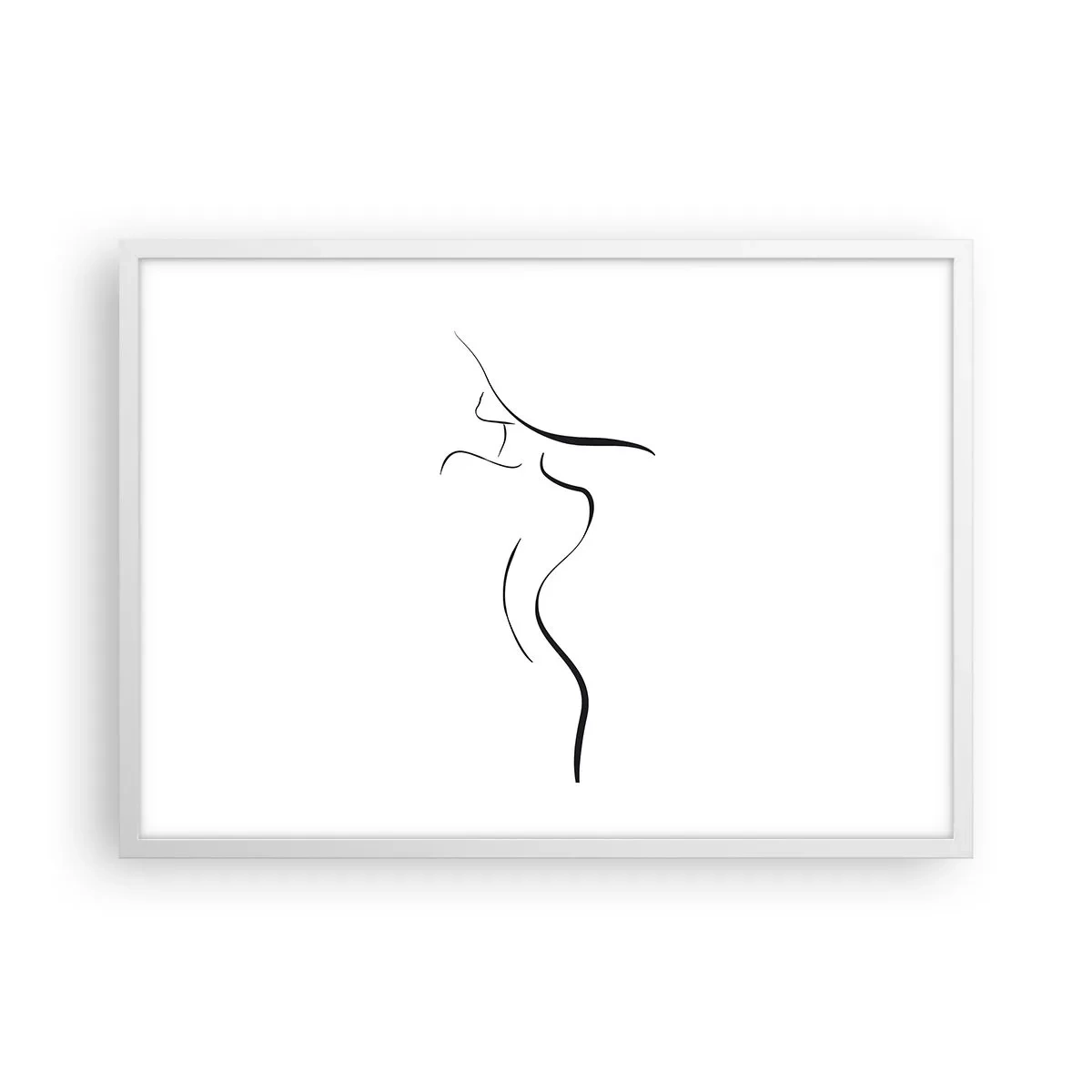 Poster în ramă albă - E insesizabilă ca un val - 70x50 cm