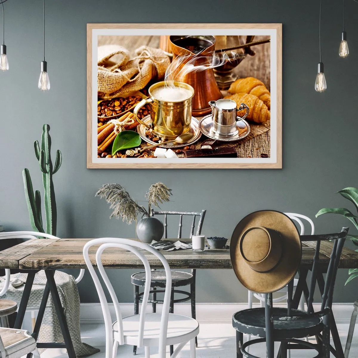 Poster în ramă de stejar deschis - O zi bună! - 91x61 cm