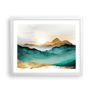 Poster în ramă albă - La limita abstracției - peisaj - 50x40 cm