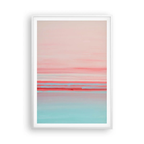 Poster în ramă albă - Abstracție în zori - 70x100 cm