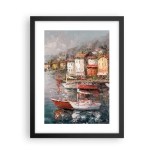 Poster în ramă neagră - Portul romantic - 30x40 cm