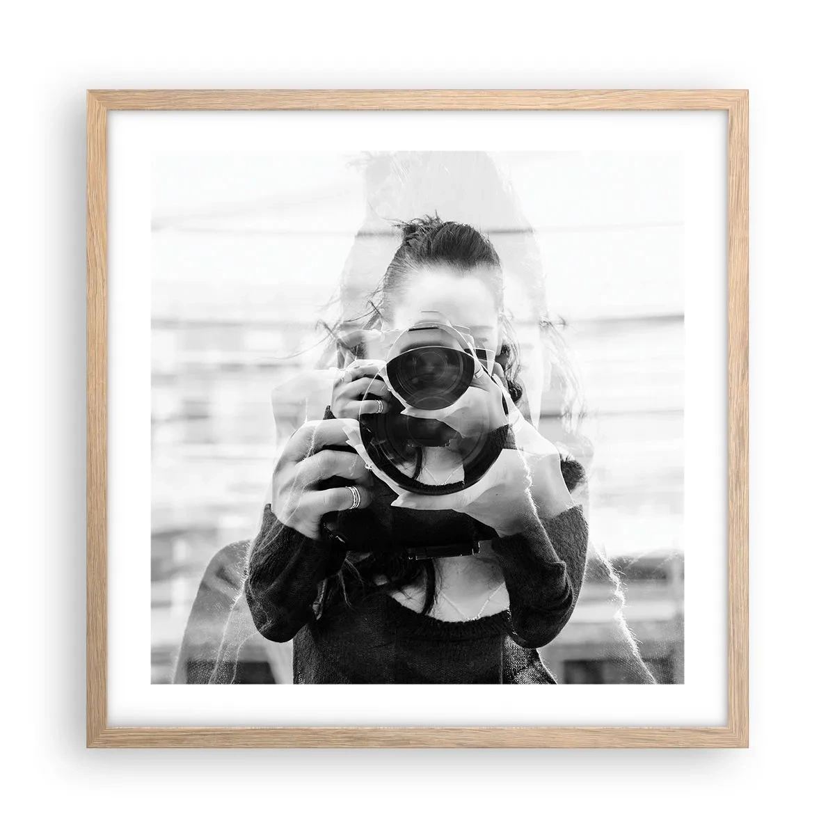 Poster în ramă de stejar deschis - Creator și material - 50x50 cm