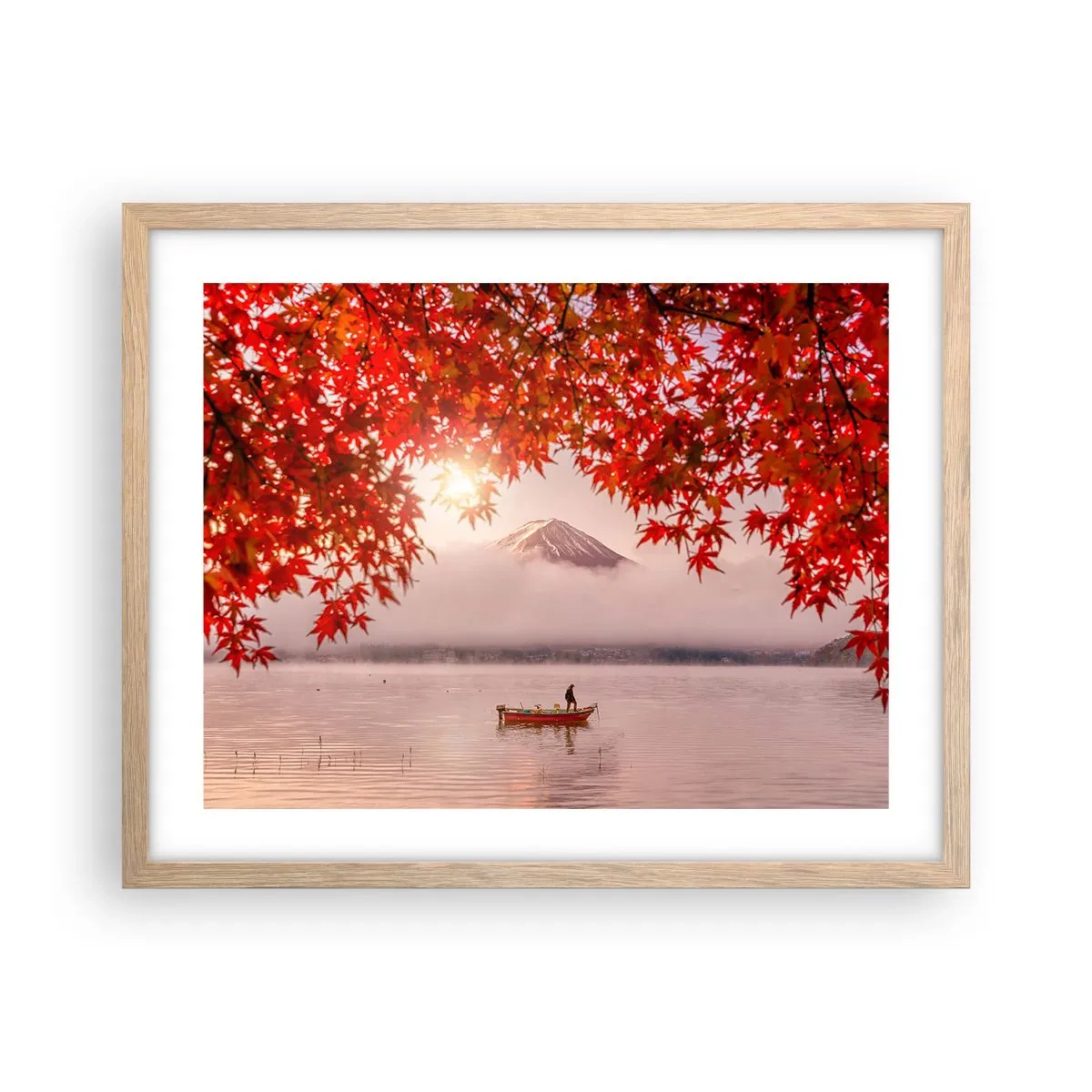 Poster în ramă de stejar deschis - În stil japonez - 50x40 cm