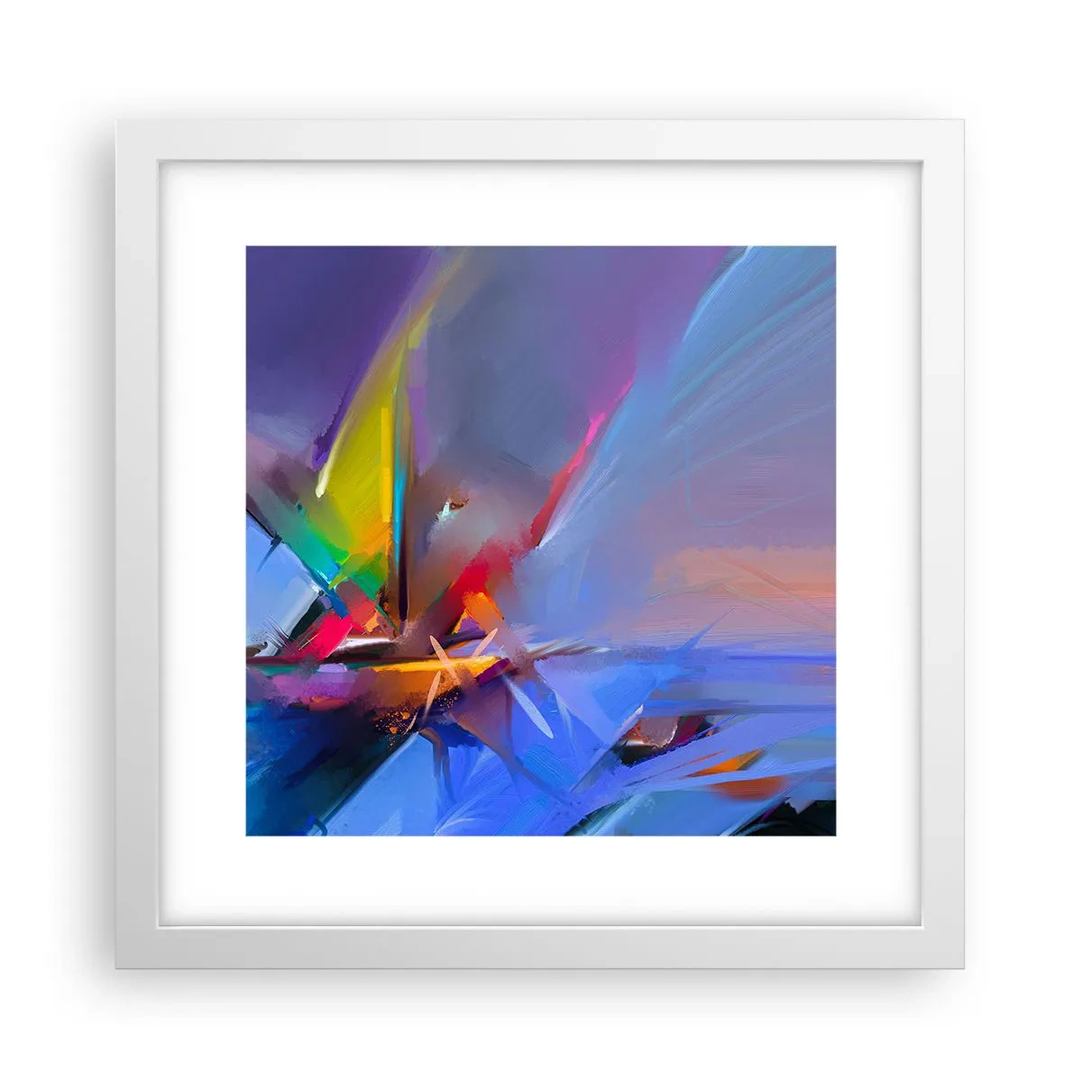 Poster în ramă albă - Iute ca o pasăre - 30x30 cm