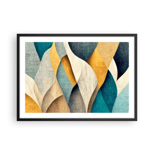 Poster în ramă neagră - Ritm și ondulare - 70x50 cm