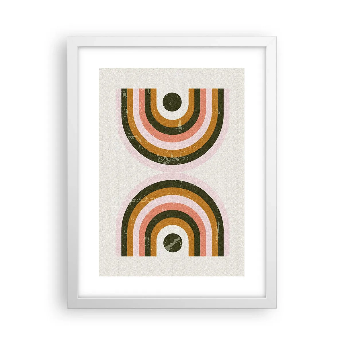 Poster în ramă albă - Abstracție dublă - 30x40 cm