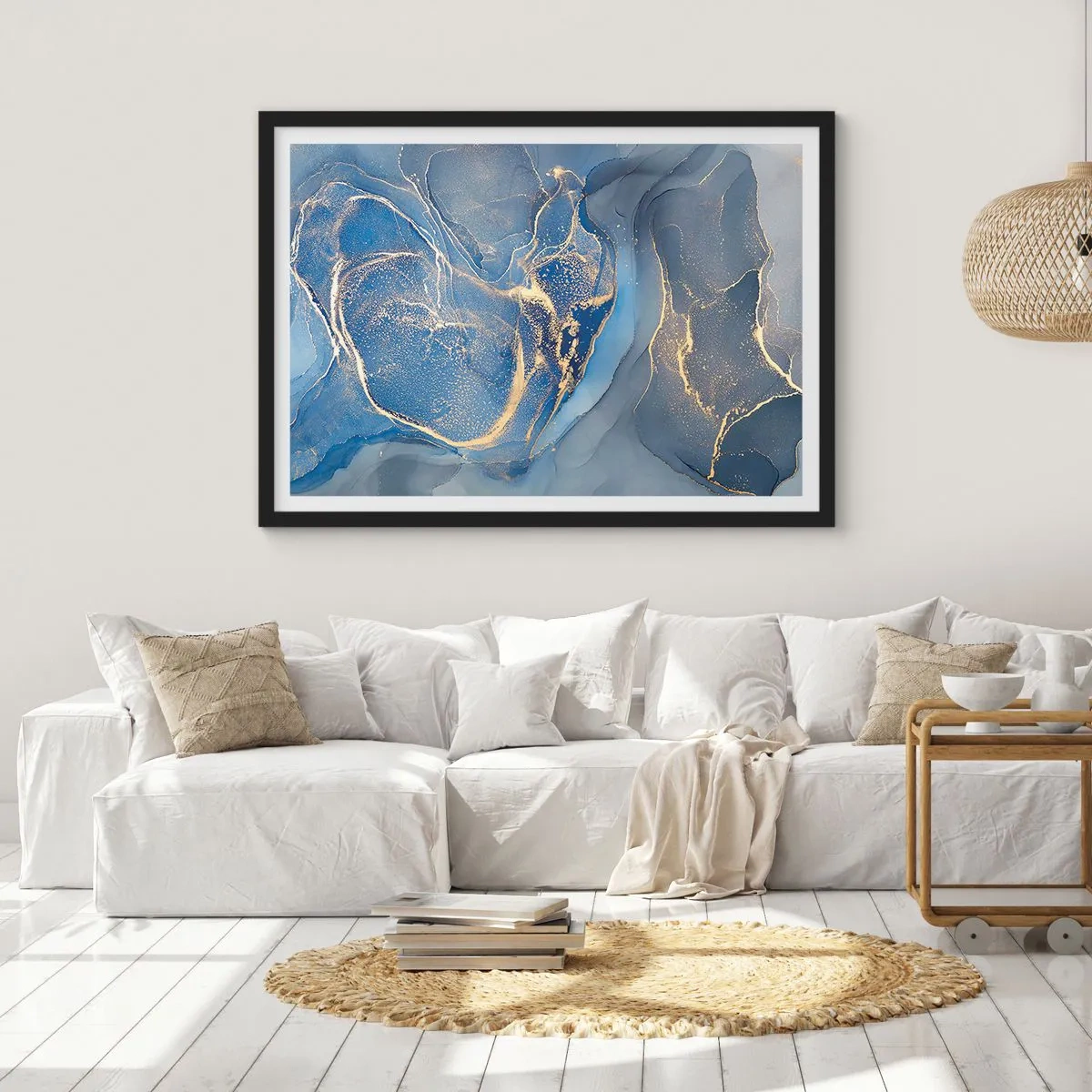 Poster în ramă neagră - Praf de aur - 70x50 cm