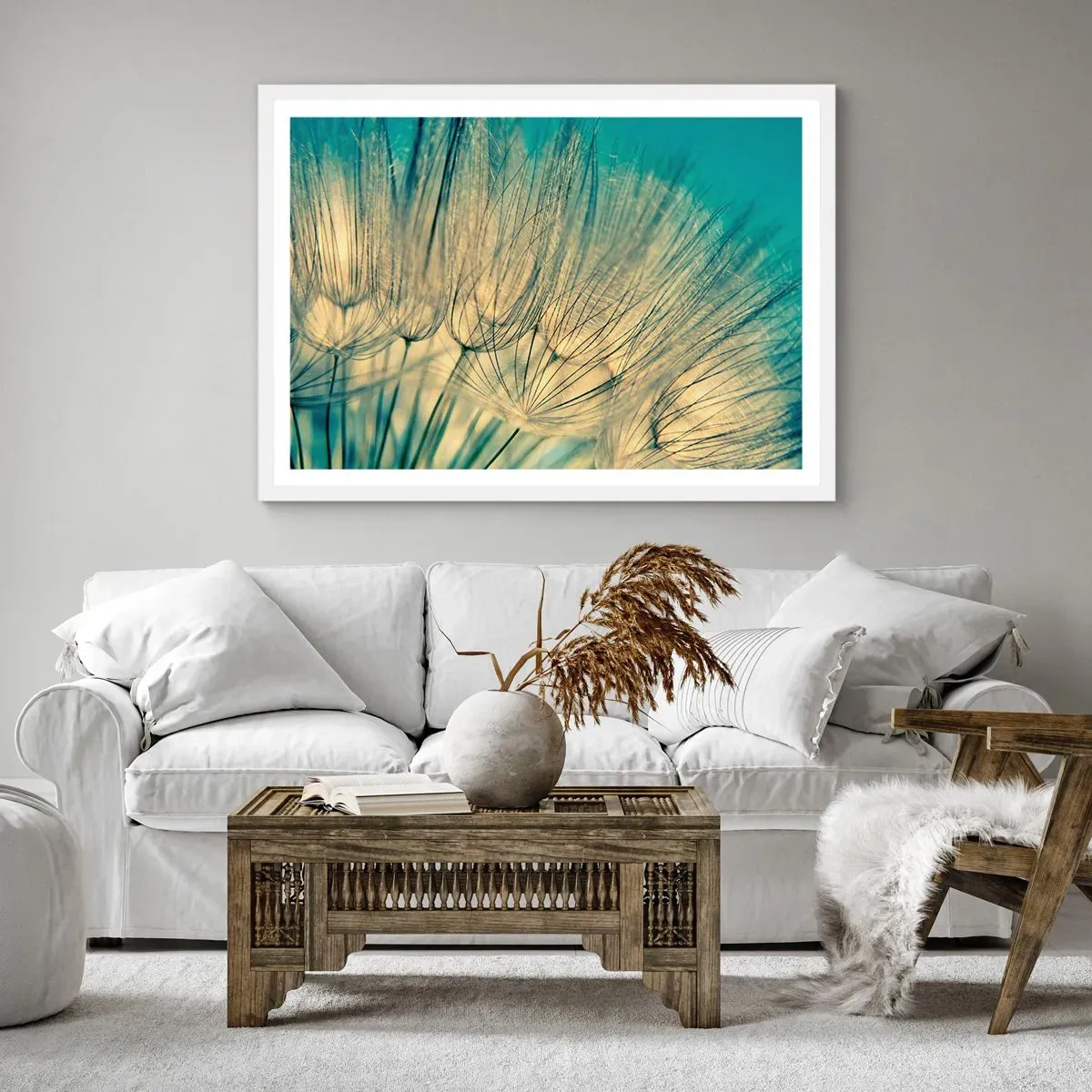 Poster în ramă albă - Așteptând vântul - 91x61 cm