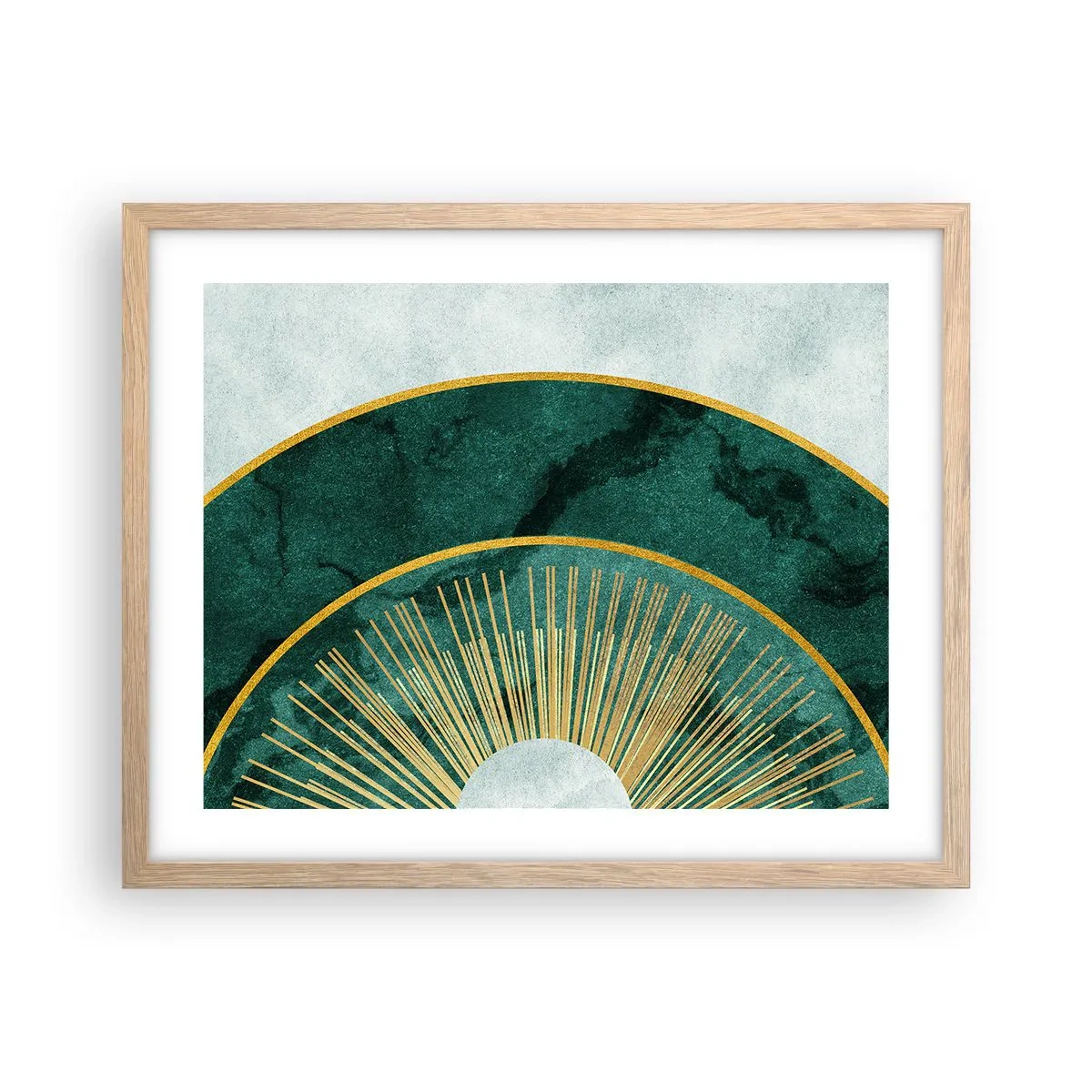 Poster în ramă de stejar deschis - Un alt sistem solar - 50x40 cm