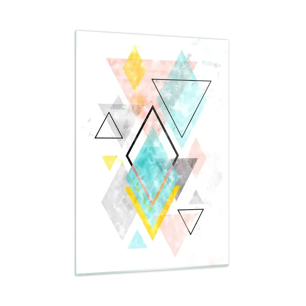 Tablou pe sticlă - Joc geometric - 50x70 cm