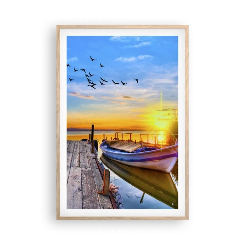 Poster în ramă de stejar deschis - La revedere, până mâine - 61x91 cm