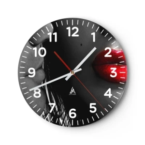 Ceas de perete - Ceas pe sticlă - Față în față  - 30x30 cm