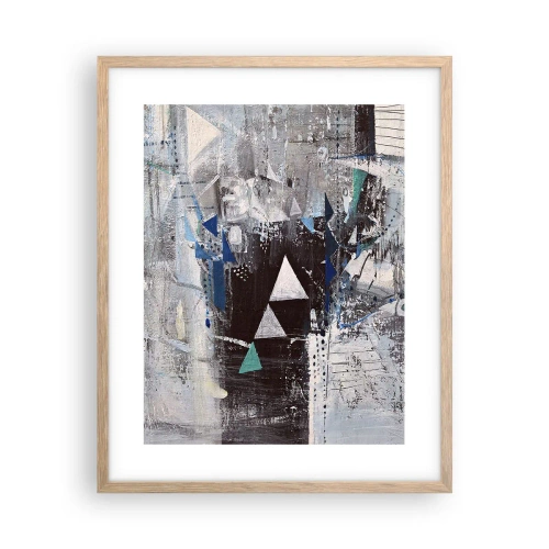 Poster în ramă de stejar deschis - Ordinea superioară a triunghiurilor - 40x50 cm