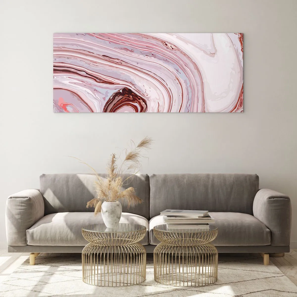 Tablou pe sticlă - Drept înainte, apoi dreapta jos - 120x50 cm