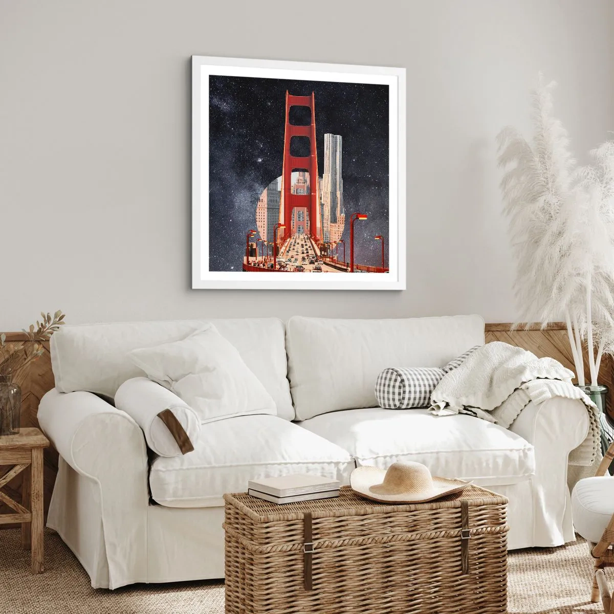 Poster în ramă albă - Întotdeauna în centru - 60x60 cm