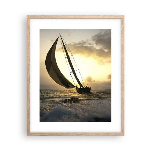 Poster în ramă de stejar deschis - Vânt în jos și în sus - 40x50 cm