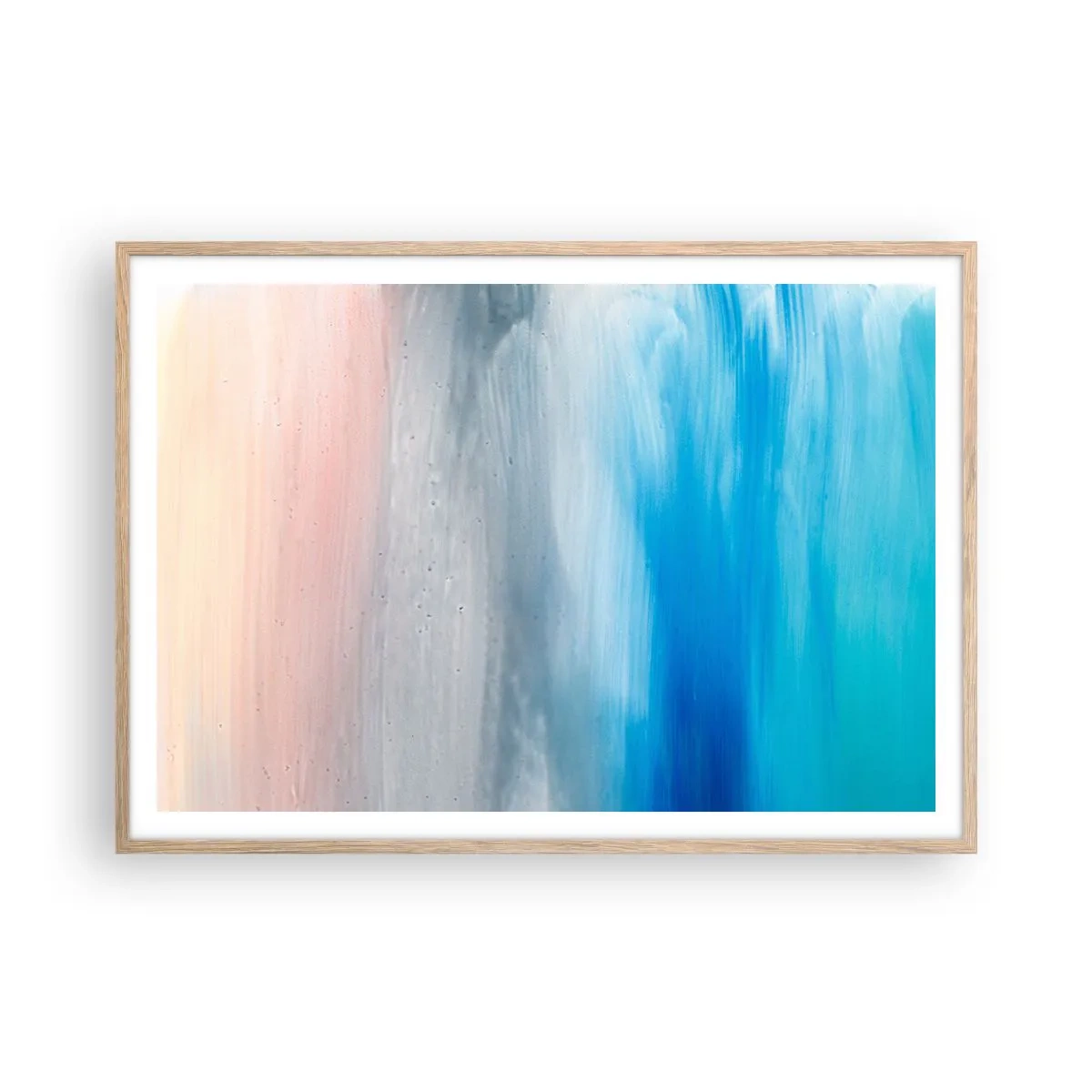 Poster în ramă de stejar deschis - Elemente: aer - 100x70 cm