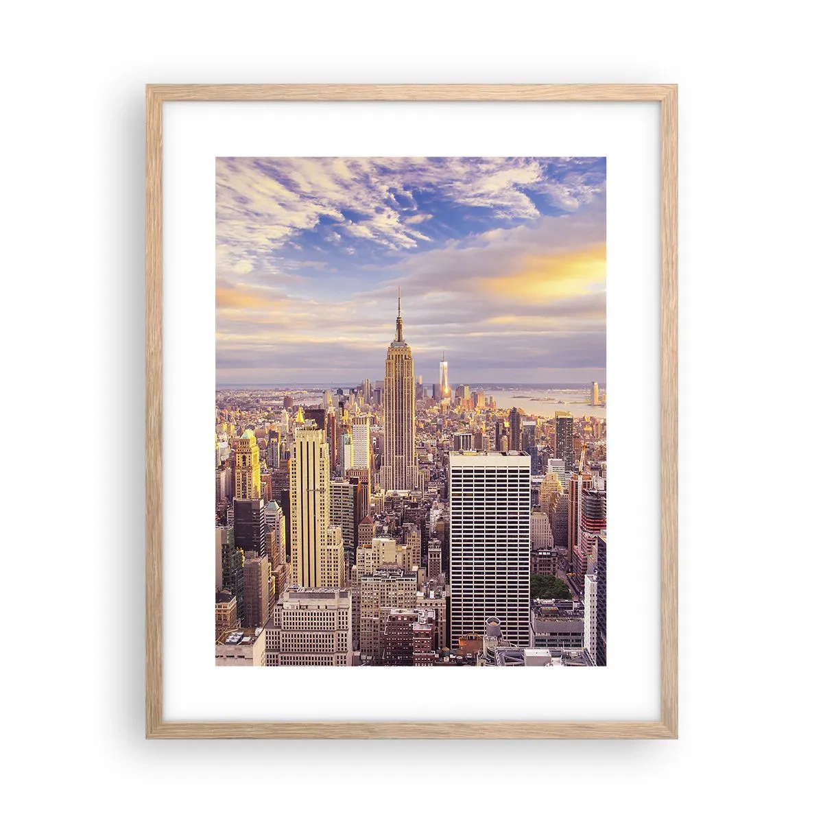 Poster în ramă de stejar deschis - Ajungeți la nori înșiși - 40x50 cm