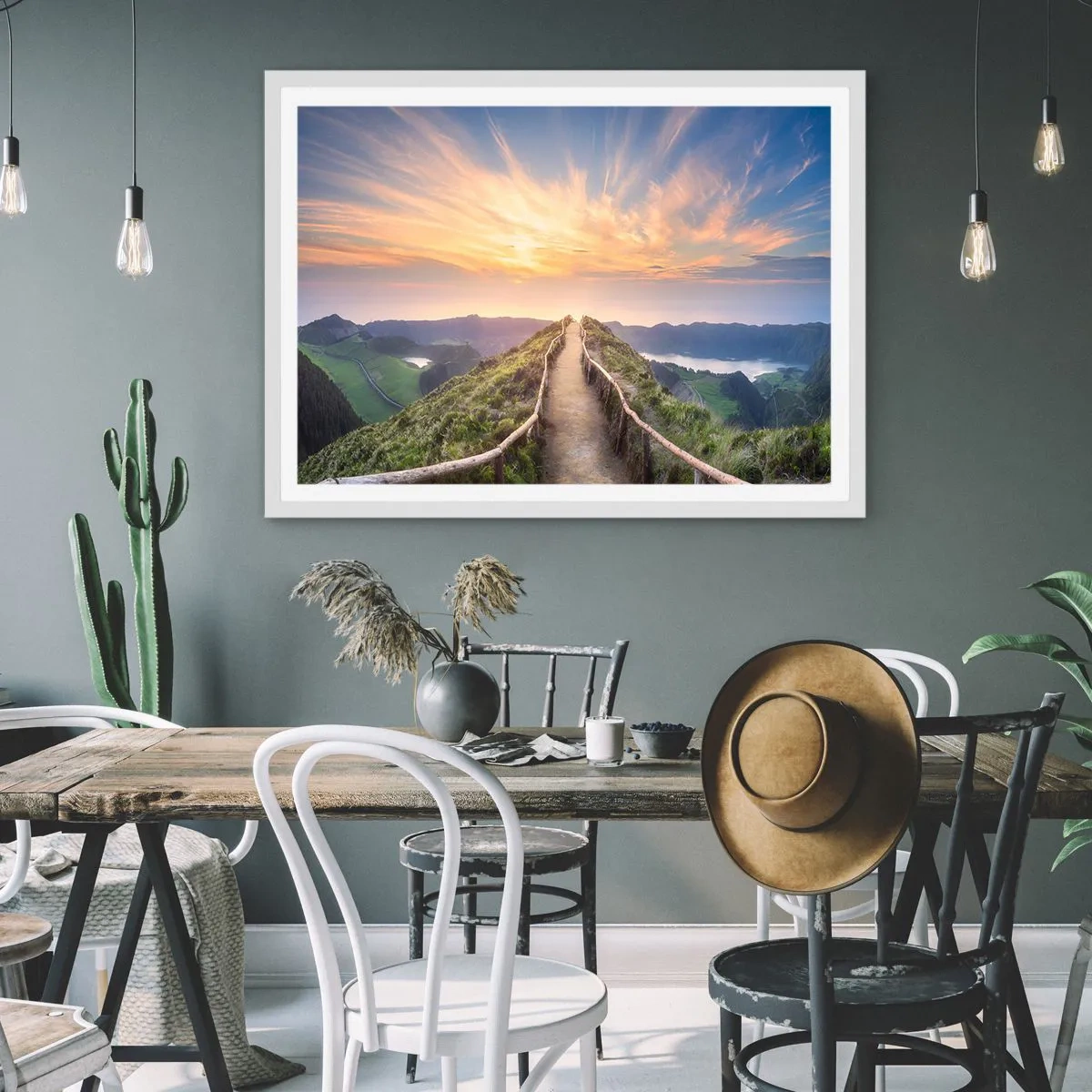 Poster în ramă albă - Aproape de cer - 40x30 cm