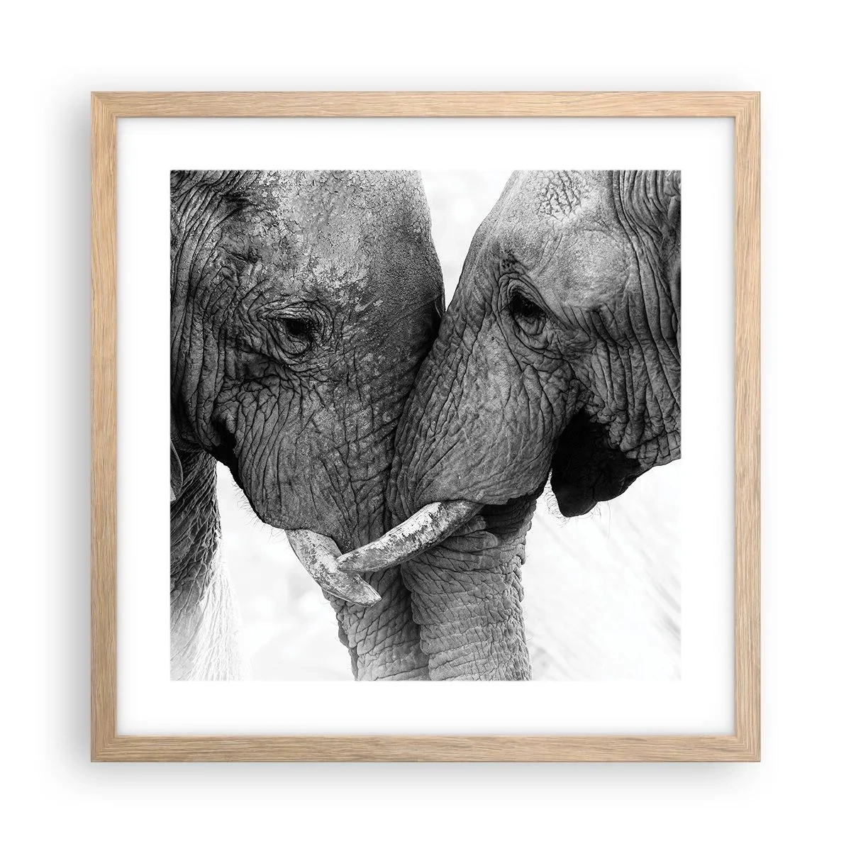 Poster în ramă de stejar deschis - Mărturisire din inimă - 40x40 cm