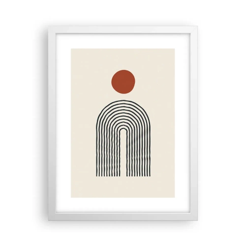 Poster în ramă albă - Magnetismul formelor și al culorilor - 30x40 cm