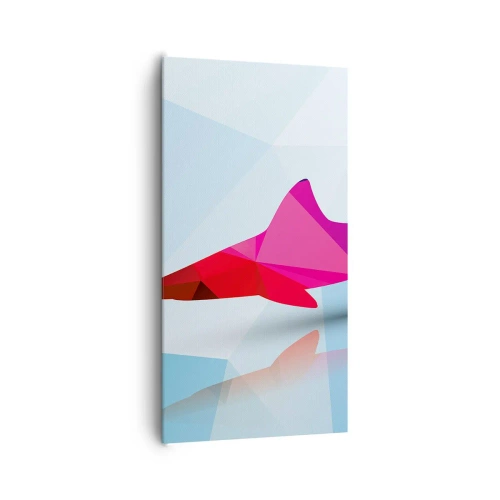 Tablou pe pânză - Un rechin într-un spațiu cristalin - 65x120 cm