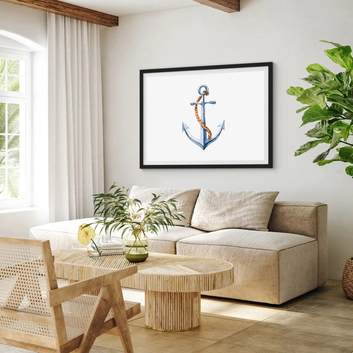 Poster în ramă neagră - Ahoy aventura! - 40x30 cm