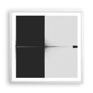Poster în ramă albă - Direct la țintă - 60x60 cm