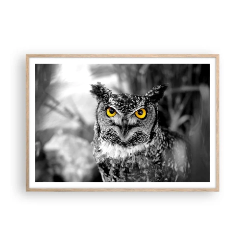 Poster în ramă de stejar deschis - Nimic nu poate fi ascuns - 100x70 cm