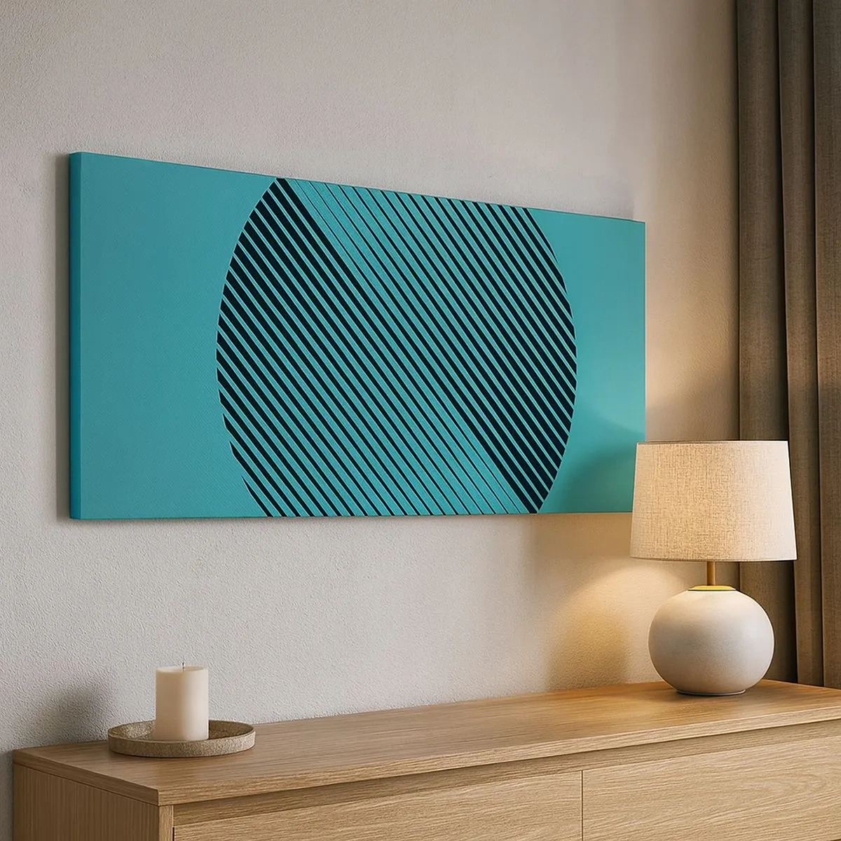 Tablou pe pânză - Cercul - o variație geometrică - 100x40 cm