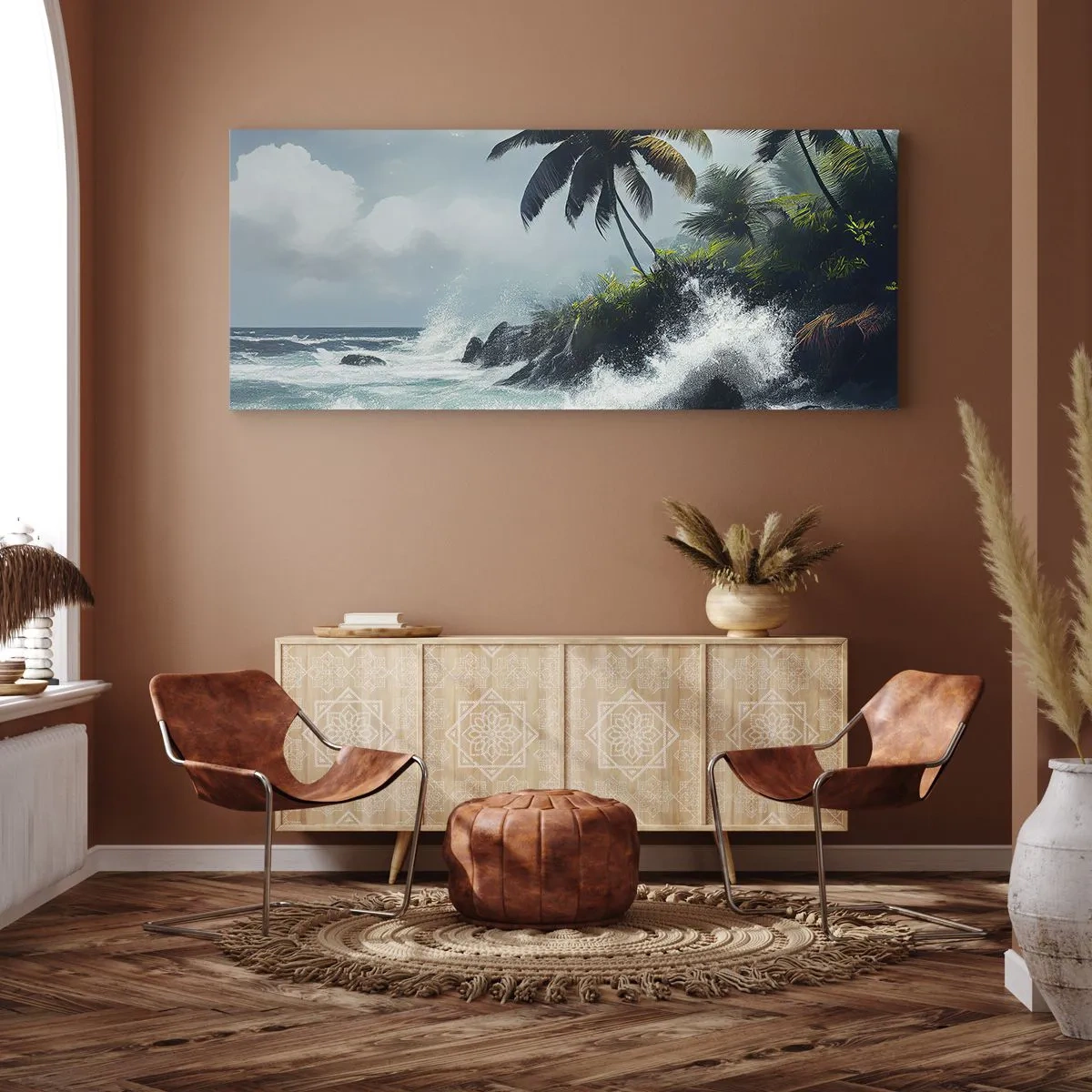 Tablou pe pânză - Pe un țărm tropical - 160x50 cm