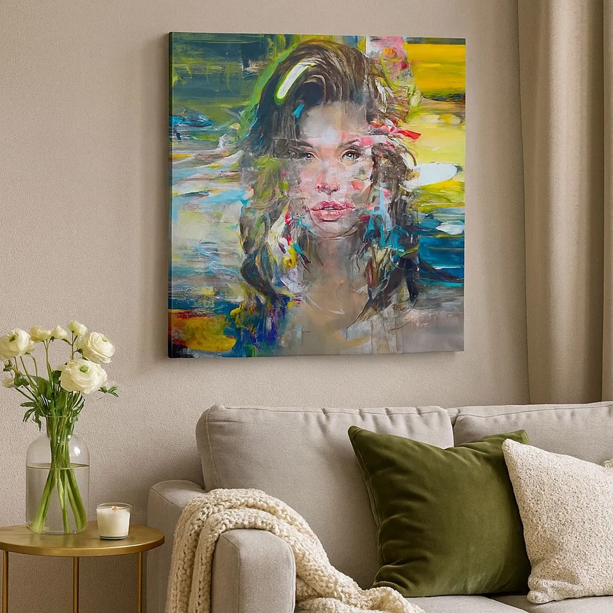 Tablou pe pânză - În spatele cortinei de aer - 30x30 cm