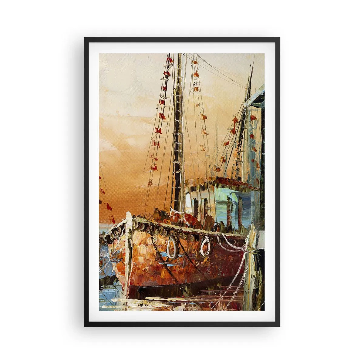 Poster în ramă neagră - Întoarcere pașnică - 61x91 cm