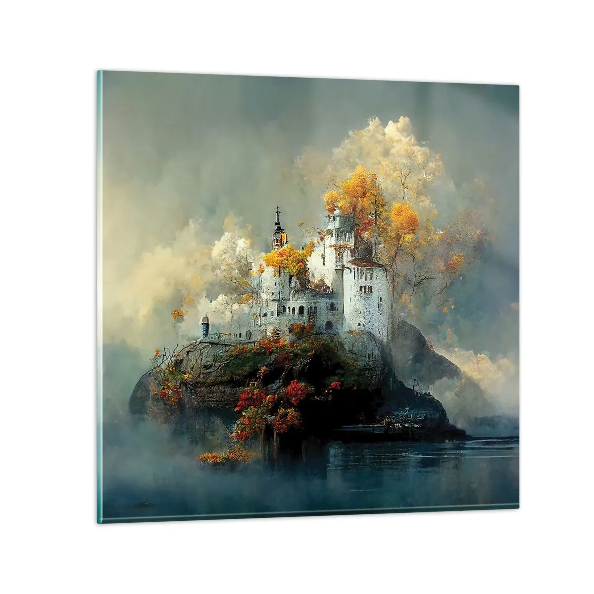 Tablou pe sticlă - Începutul unei povești romantice - 30x30 cm