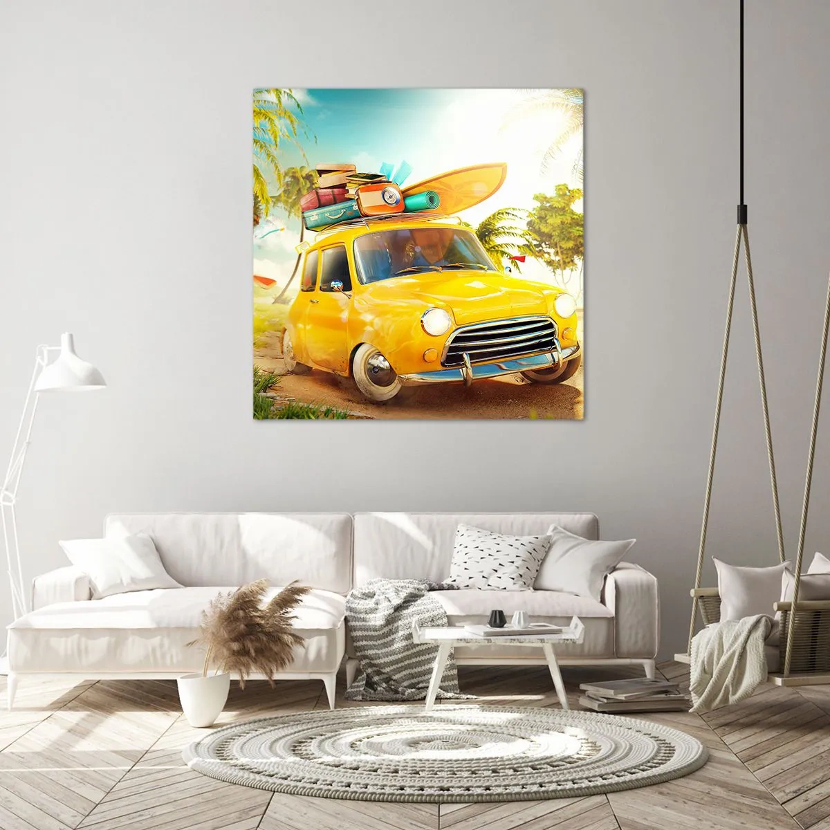 Tablou pe pânză - O călătorie pentru mai mult decât un zâmbet - 40x40 cm