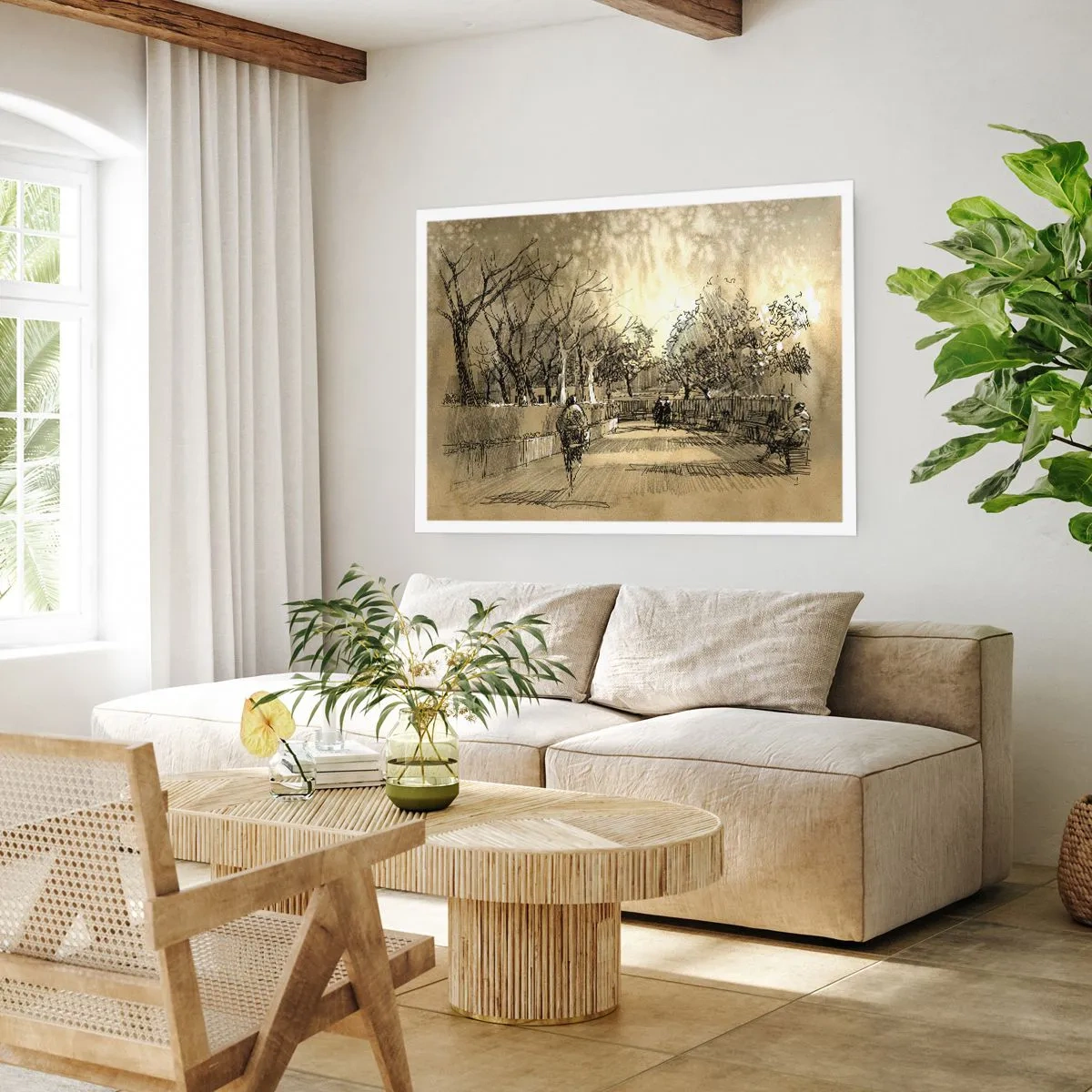 Poster - Un moment reținut cu pene - 70x50 cm