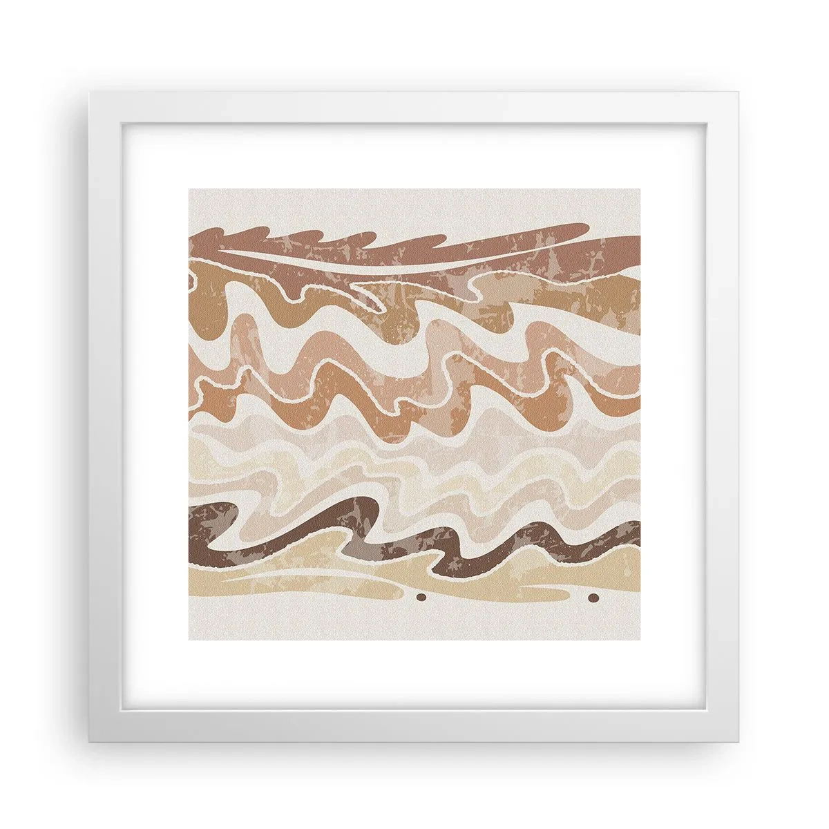 Poster în ramă albă - Energie bună - emoții bune - 30x30 cm