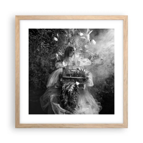 Poster în ramă de stejar deschis - Mama însăși - Natura - 40x40 cm