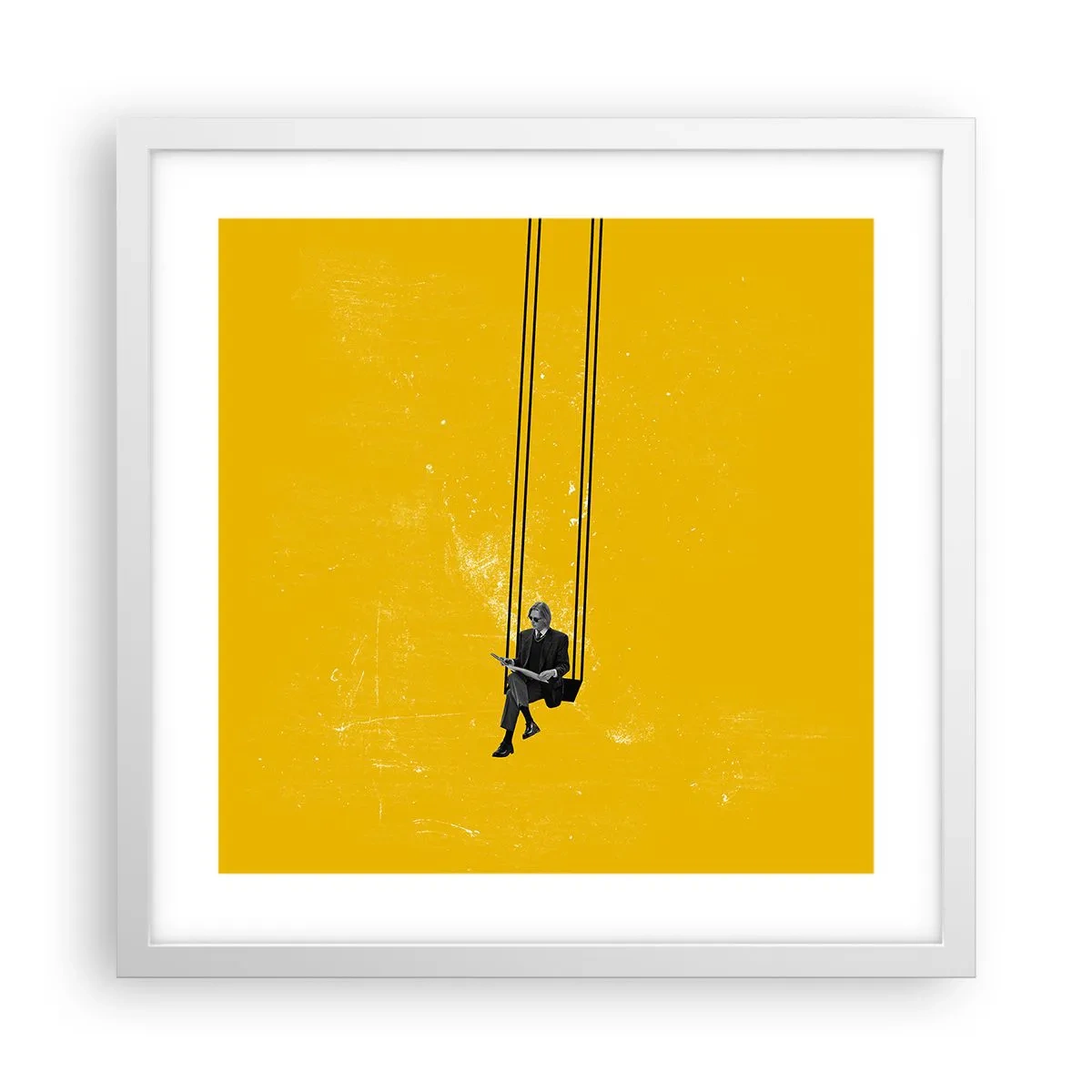 Poster în ramă albă - O zi ca oricare alta - 40x40 cm