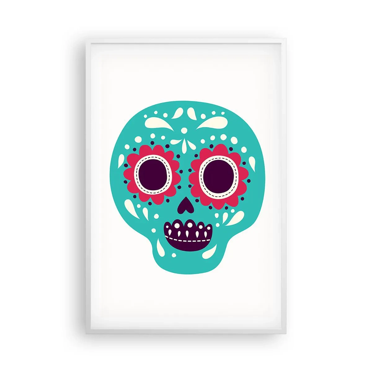 Poster în ramă albă - Viața - distracție până la moarte - 61x91 cm