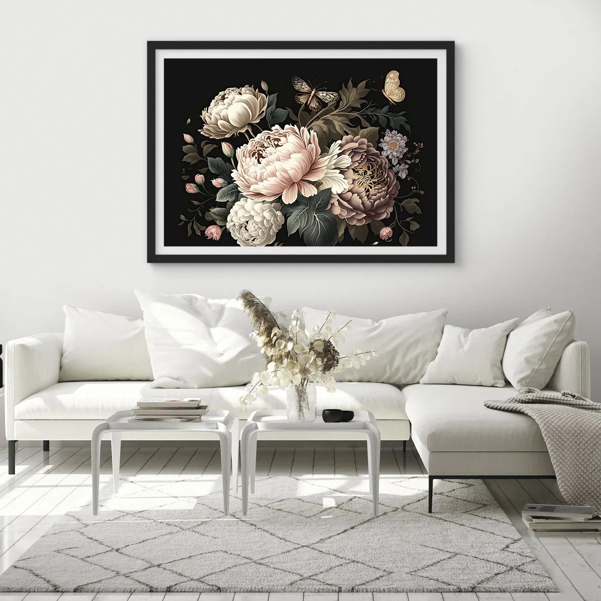 Poster în ramă neagră - În stil baroc - 70x50 cm