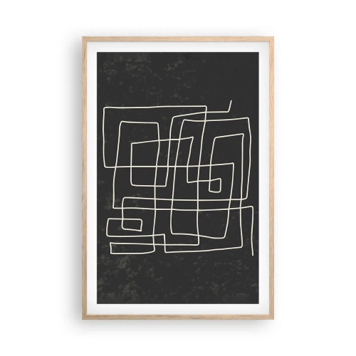 Poster în ramă de stejar deschis - Nu atât de simplu - 61x91 cm