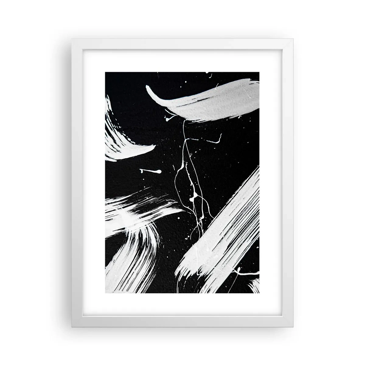 Poster în ramă albă - Abisul întunericului - 30x40 cm