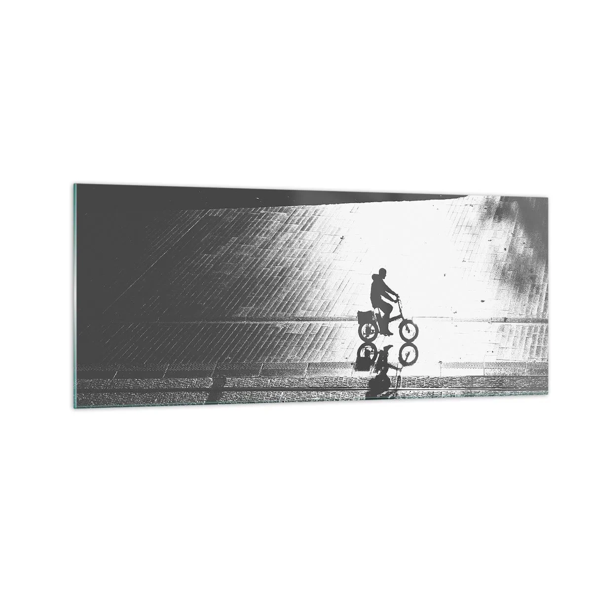 Tablou pe sticlă - Înainte, prin oraș - 100x40 cm