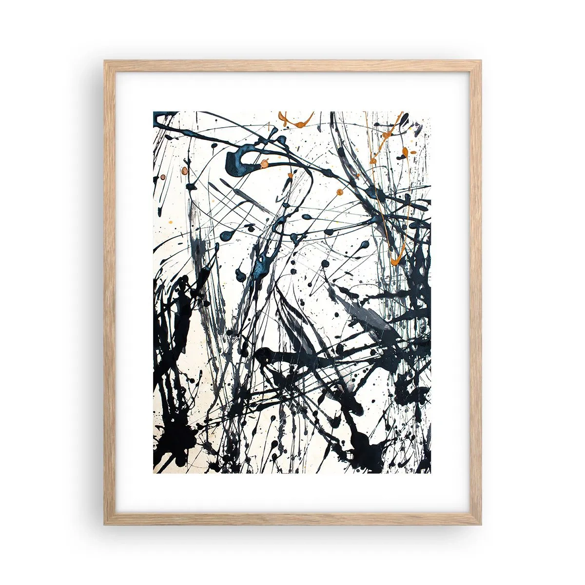 Poster în ramă de stejar deschis - Abstracție expresionistă - 40x50 cm