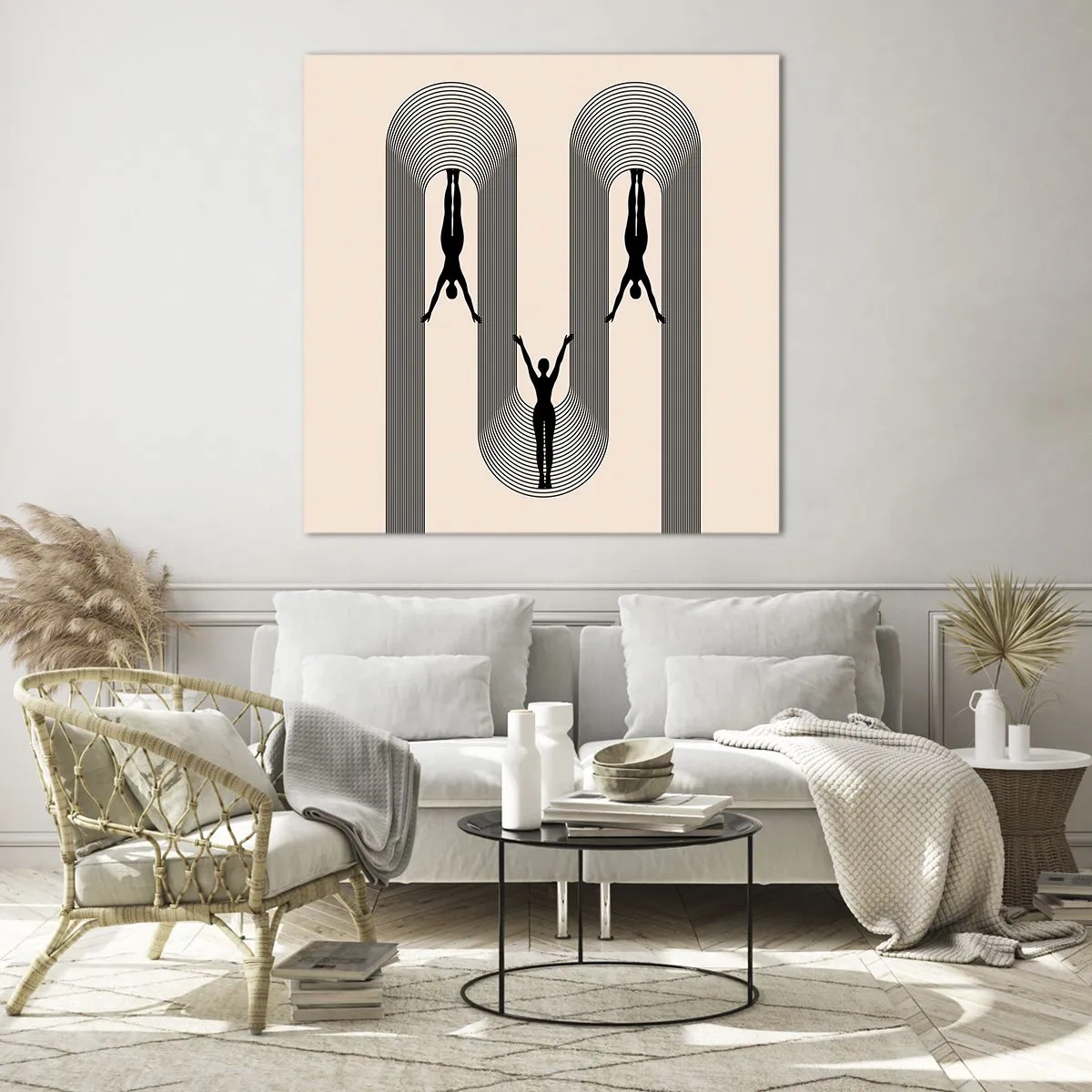 Tablou pe sticlă - Cu susul în jos - 60x60 cm